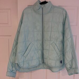 FP movement Pippa packable puffer jacket in light blue size medium new condition